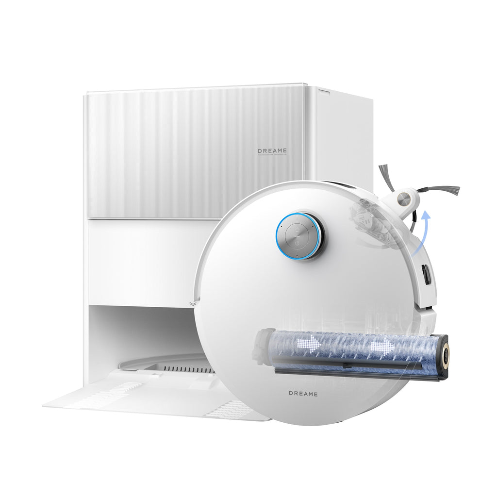 Dreame Aqua10 Ultra Roller Complete — robot aspirateur laveur blanc