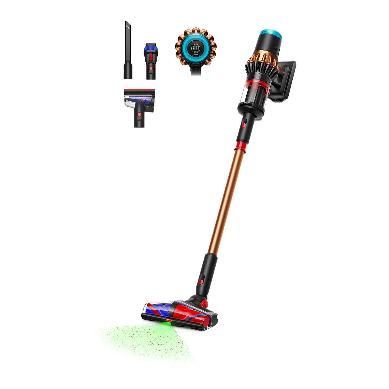 Dyson V16 Piston Animal — aspirateur balai sans fil noir mat et cuivre