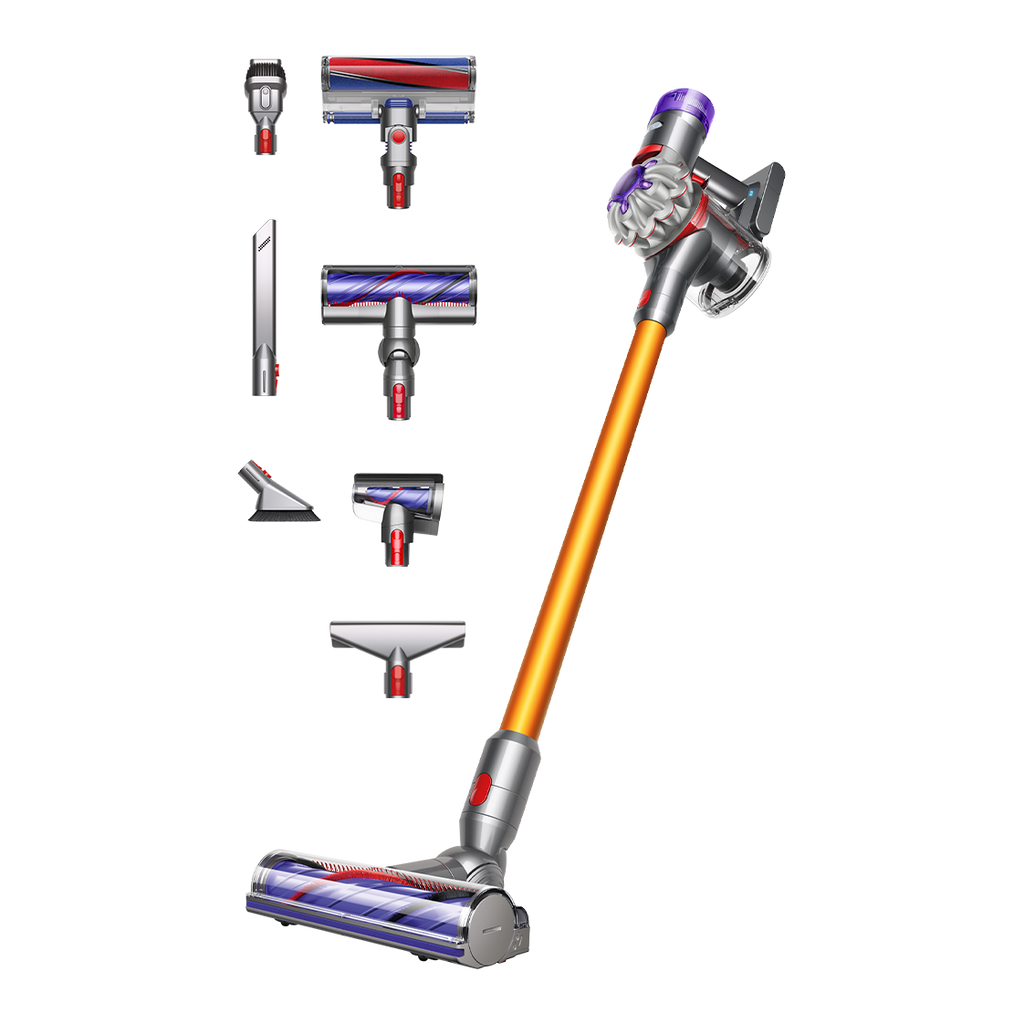 Dyson V8 Absolute — aspirateur balai sans fil argent et jaune
