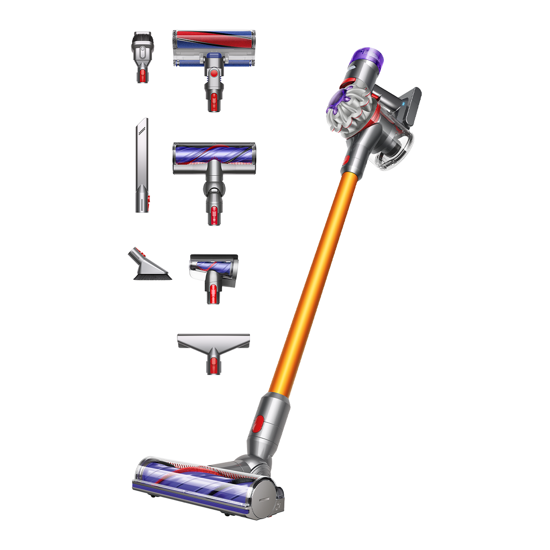 Dyson V8 Absolute — aspirateur balai sans fil argent et jaune